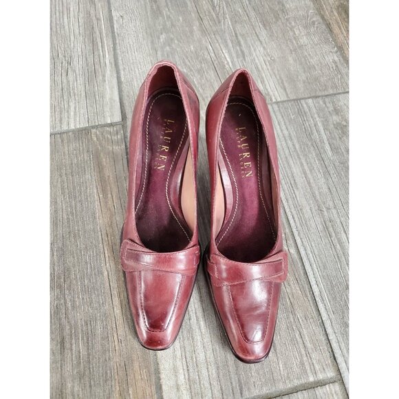 Lauren Ralph Lauren Shoes - Lauren Ralph Lauren 90s Cranberry Leather Oxford Pumps In Size 5. VGUC